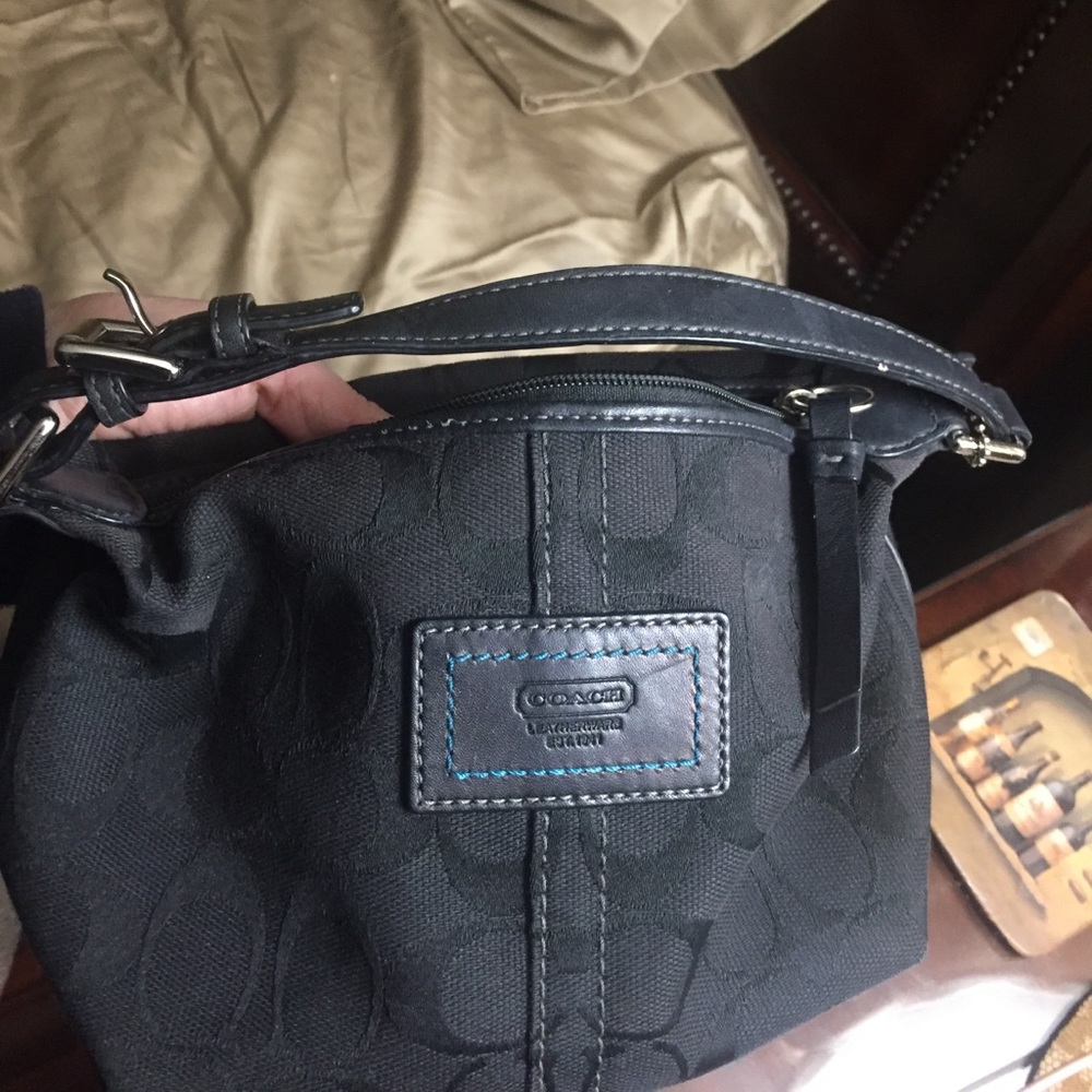 Coach small bag black material